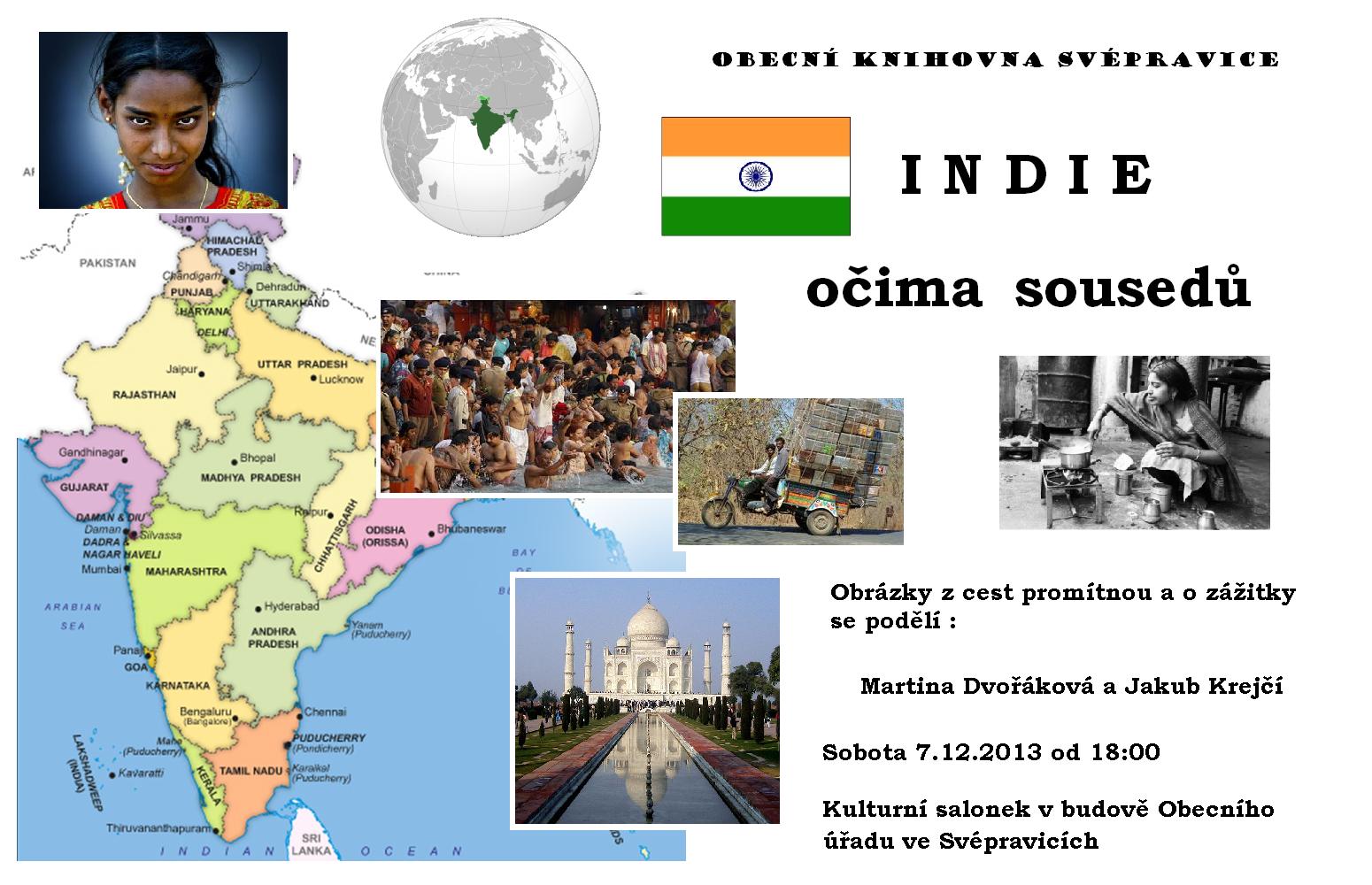 Pozvánka na přednášku o zážitcích z cesty do Indie